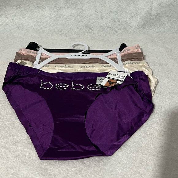 bebe Five Pack Logo Printed BIKINI Set NWT - Picture 2 of 4